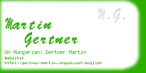 martin gertner business card